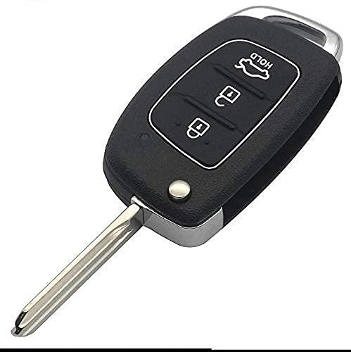Replacement Flip Key Shell Compatible with Hyundai i20, Xcent, igen Sports Magna, Aftermarket Rep…