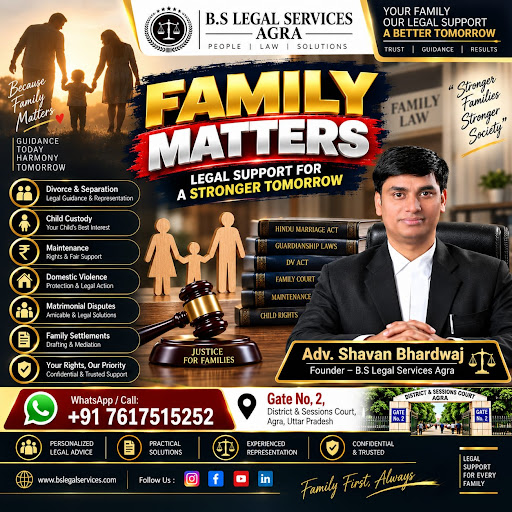 B.S Legal Services Agra provides trusted legal assistance for divorce & separation, child custody…