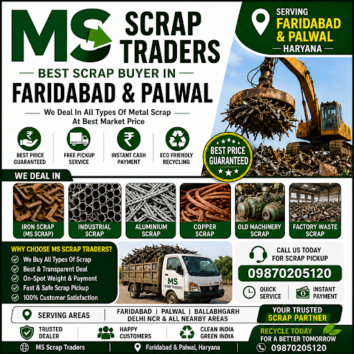 We are actively buying all types of scrap including iron scrap, MS scrap, aluminium scrap, copper…