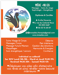 Photo n°13 de Rêve Ailes - Sophrologie, Massages & Soins Énergétiques à Gap à Gap (Massothérapeute)