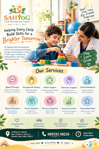 Sahyog Child Development Center is a child-focused centre in Dwarka providing personalised suppor… post image