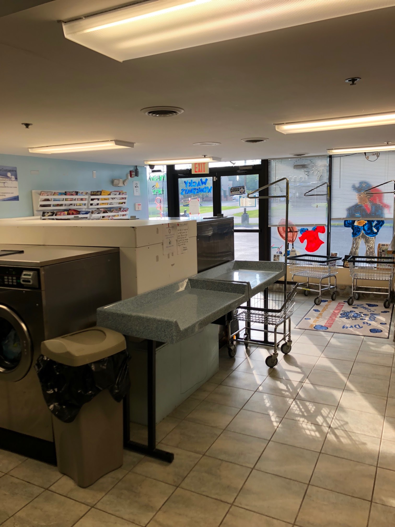 Amos Wash N Dry laundromat interior in Portsmouth, NH