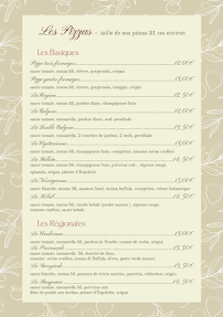 Menu Pizzeria la Perpoise Page 1