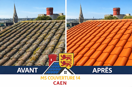 🏠 Nettoyage de toiture avec finition hydrofuge à Caen et… (24/02/2026)