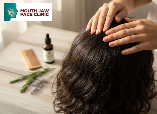 Healthy, strong hair starts with a healthy scalp. At Dr Karan Mehta's Mouth Jaw Face and Hair Sur…