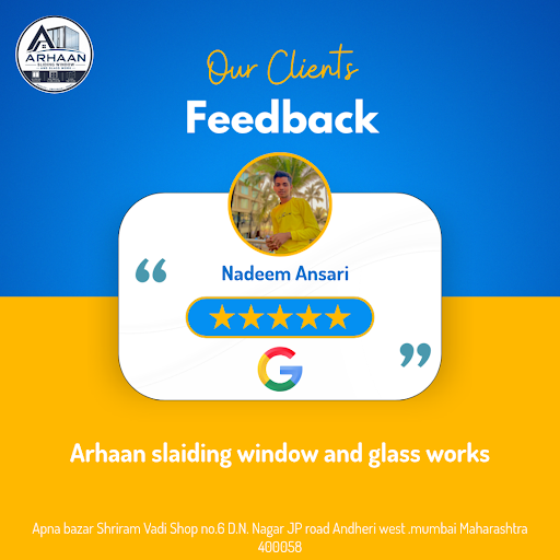 Nadeem Ansari, a delighted customer, shares his exceptional experience with Arhaan Sliding Window… post image