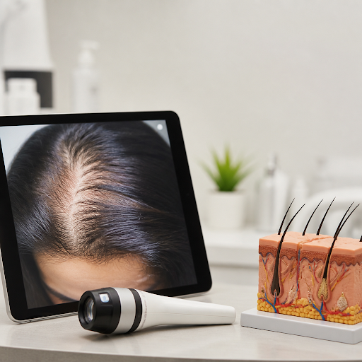 Struggling with hair thinning and worried about visible scalp or hair fall? At Skin Serenity Clin… post image