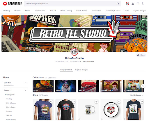 Retro Tee Studio - Visual