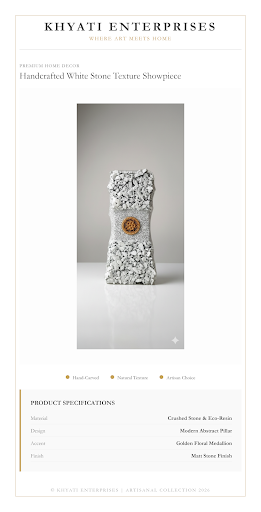 Redefine your living space with this exquisite piece of Handcrafted White Stone Home Decor. Combi… post image