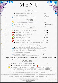 Menu Le Bistrot de la chaîne Page 1