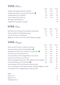 Menu La Demeure Monceau Page 1