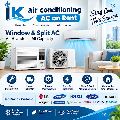 IK Air Conditioning provides reliable AC rental services in Gurugram. We offer Window AC and Spli… post image