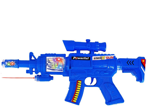 Strike Toy Light Gun | Laser Light | Vibration | Big Size LED Light Musical Big Size Toy Gun for… post image