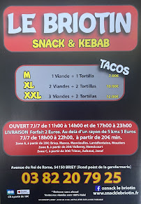 Menu Snack Kebab Le Briotin Page 5