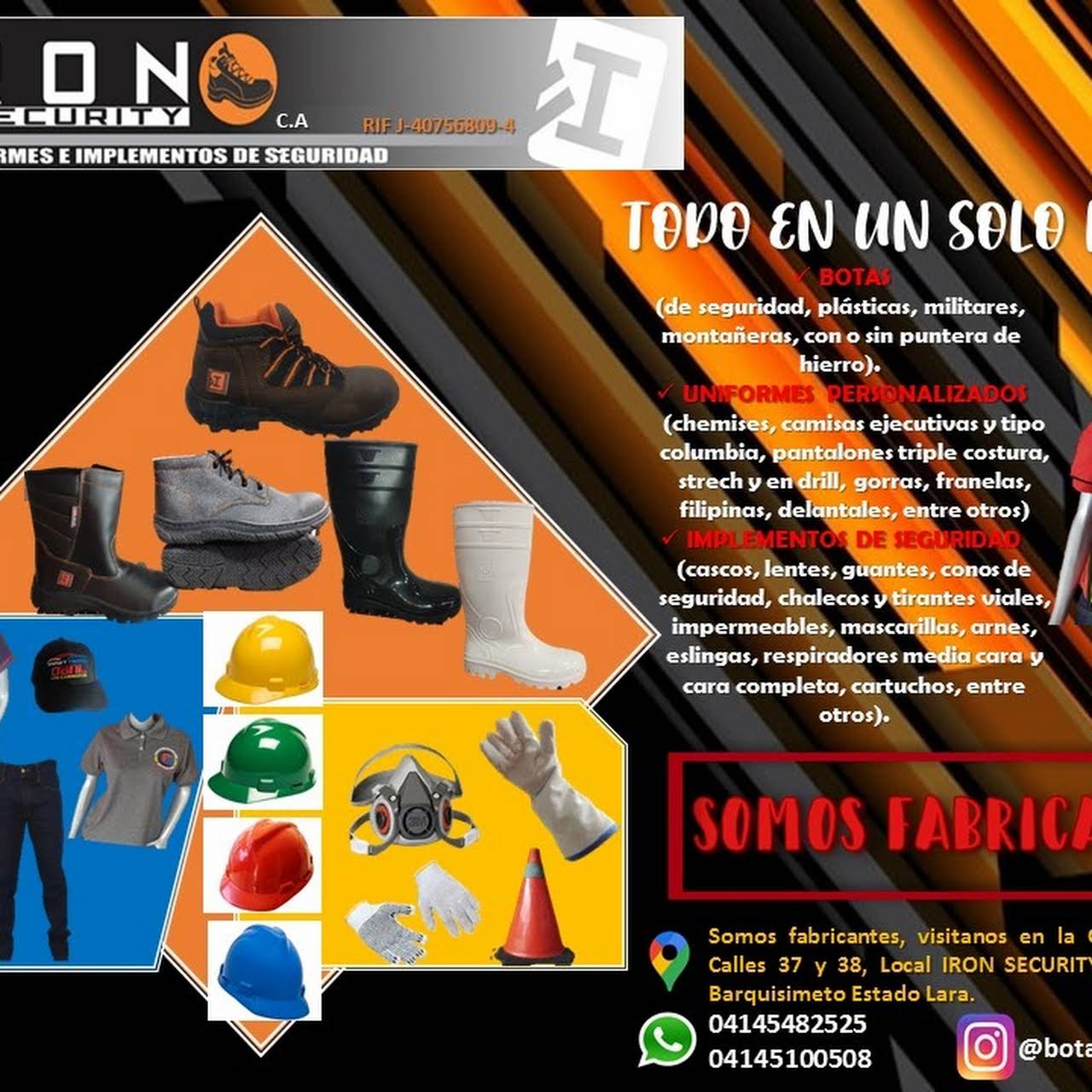 IRON SECURITY C.A.- Botas, Uniformes e Implementos de Seguridad Industrial Fábrica de Botas de en Barquisimeto