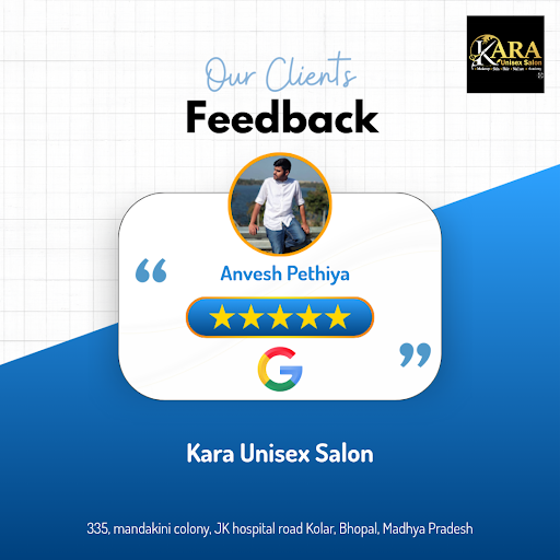 Anvesh raves about Kara Unisex Salon & Academy's exceptional services in Bhopal! From luscious ha… post image