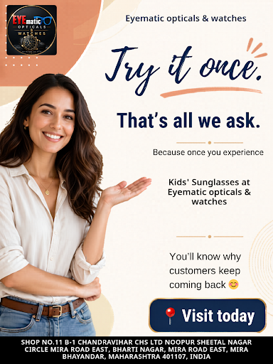 Eyematic opticals maharashtra offers stylish and durable kids' sunglasses to protect young eyes w… post image