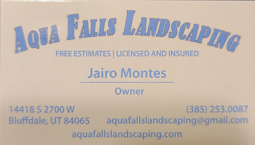 Aquafalls Landscaping LLC 3067w 6680 N, Honeyville, UT 84314, United States