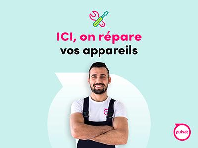 Ici, on répare !
Le saviez-vous ? En plus de la vente d’appareils électroménager, multimédia, TV… l’enseigne Pulsat est aussi spécialisée dans la réparation ! 🛠️
 
Alors n’attendez plus pour venir faire réparer vos produits, c’est l’occasion de penser à la planète et d’offrir une seconde vie à vos appareils électroménagers ! 

Faire réparer au lieu de racheter un appareil  neuf se révèle très souvent être plus avantageux financièrement 💰
 
Pour plus de renseignements, contactez sans plus attendre votre magasin Puslat le plus proche sur ➡️ https://bit.ly/3CkZmpc 😉
 
#pulsat #multimedia #hightech #electromenager #reparation