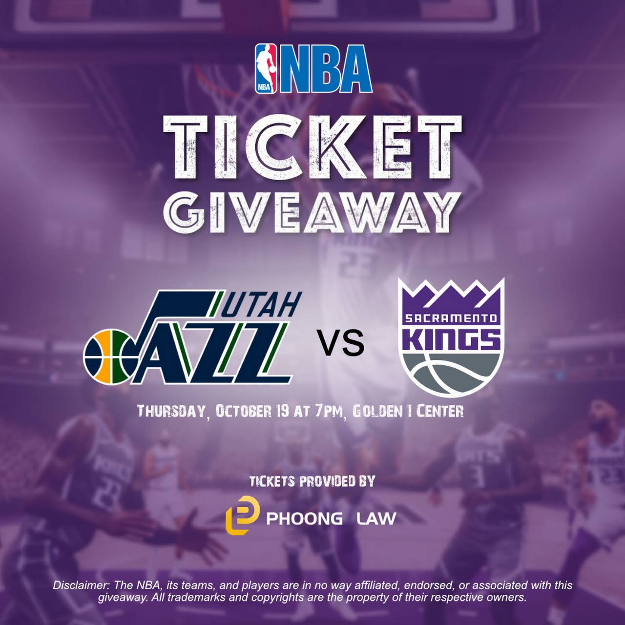 Sacramento Kings vs. Utah Jazz Tickets Oct 19, 2023 Sacramento, CA