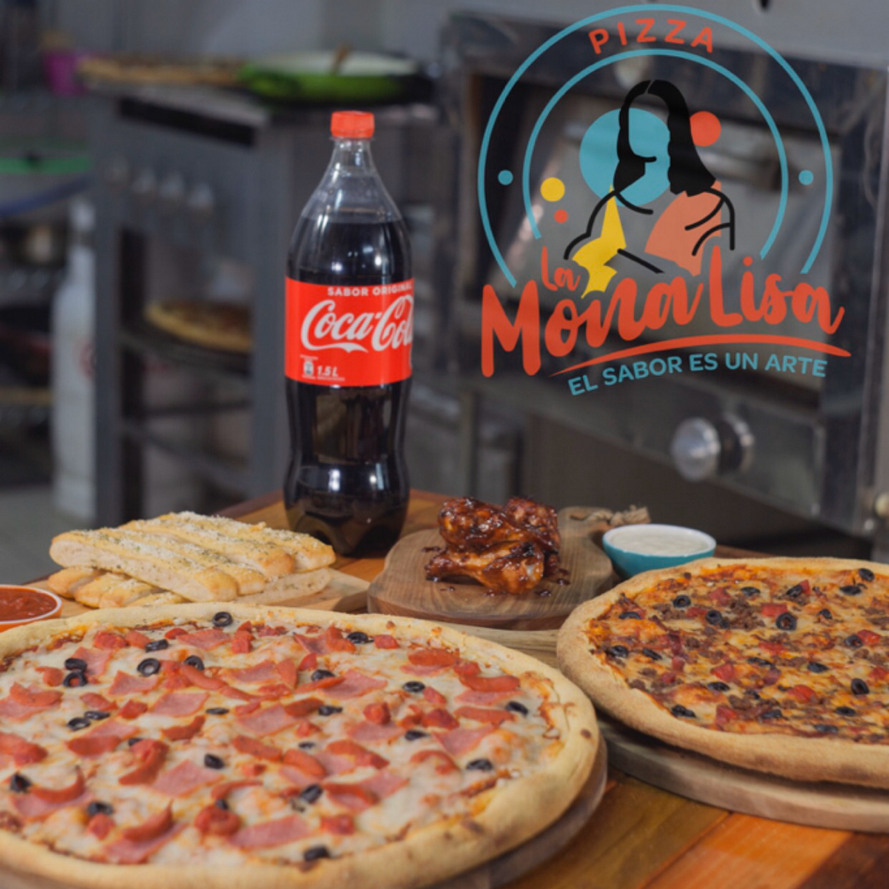 Pizza & Burgers La MonaLisa - Pizzas en Trozos XL Express, Tamaños