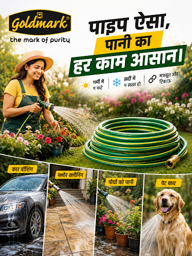 Goldmark Garden Pipe – पानी का हर काम आसान