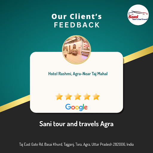 Hotel Rashmi, Agra-Near Taj Mahal, loved their experience with Sani tour and travels Agra! Our ex… post image