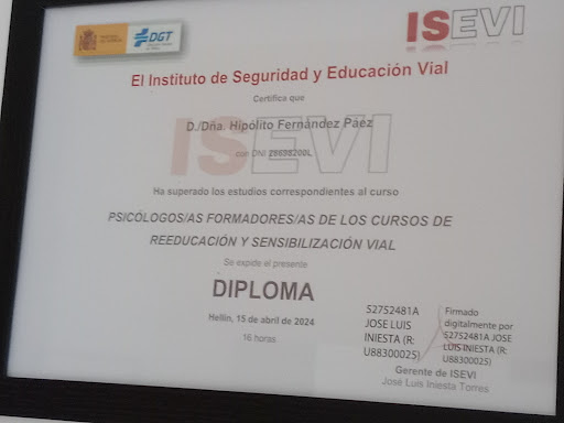 Psicólogo Hipólito Fernández Páez. CENTRO SANITARIO DE PSICOLOGÍA. AUTORIZADO POR LA JUNTA DE ANDALUCÍA. NICA 59629. - Thumbnail