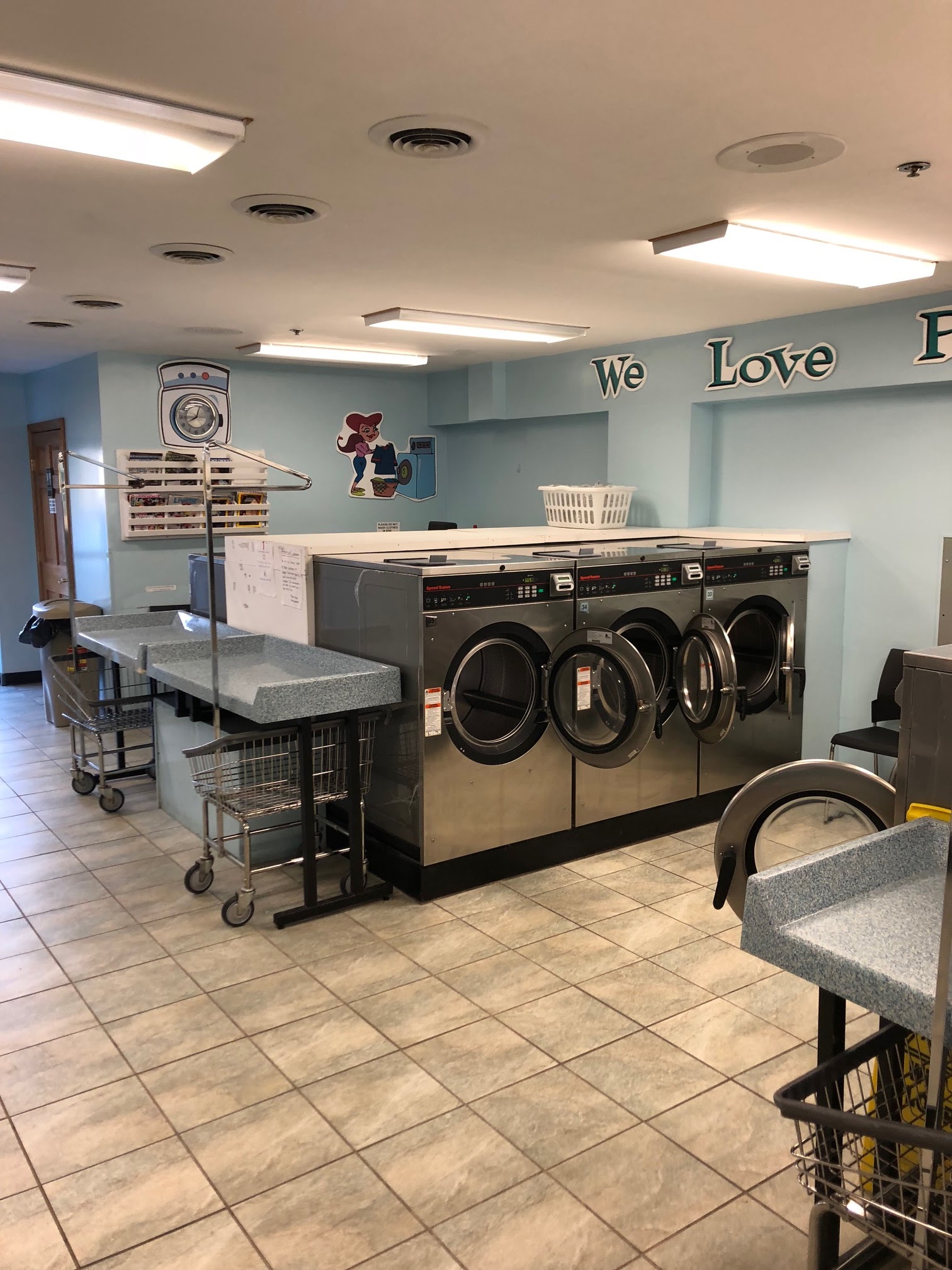 Self-service laundry at Amos Wash N Dry, Portsmouth, NH