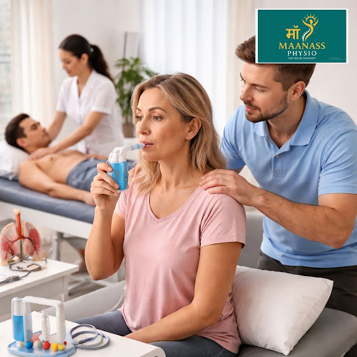 Struggling with breathlessness, chest congestion or post-COVID weakness? At Maanass Physiotherapy…