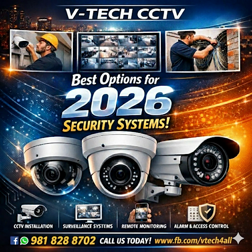 "अपने घर या व्यवसाय की सुरक्षा को मजबूत करें V-TECH POWER SYSTEM के अत्याधुनिक CCTV कैमरों के साथ…