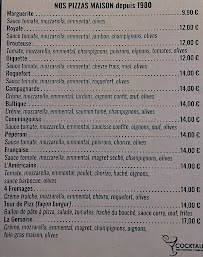 Menu Restaurant le Français Page 1