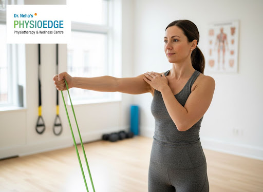 Shoulder pain slowing you down at work, gym or home? At Dr Neha's PHYSIOEDGE Physiotherapy and We… post image
