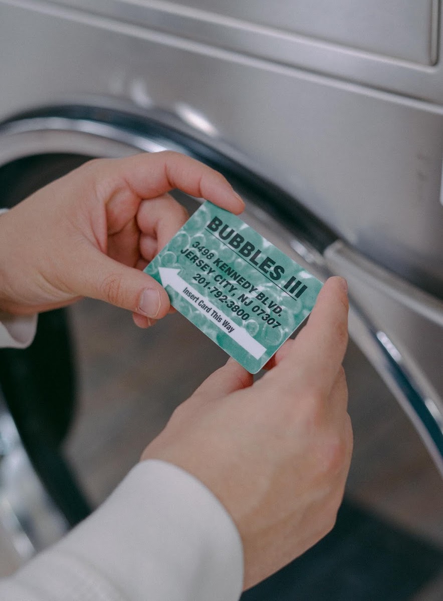 Clean laundry equipment at Bubbles 3 Laundromat in Jersey City, NJ
