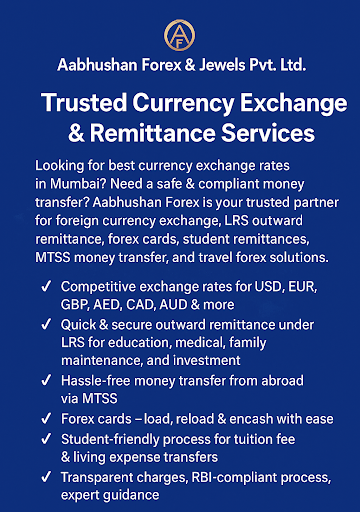 💱 Aabhushan Forex & Jewels Pvt. Ltd. – Trusted Currency Exchange & Remittance Services