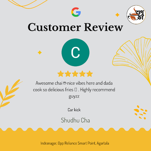 Car kick" raves about their exceptional experience at Shudhu Cha, Agartala's premier tea shop! Th… post image