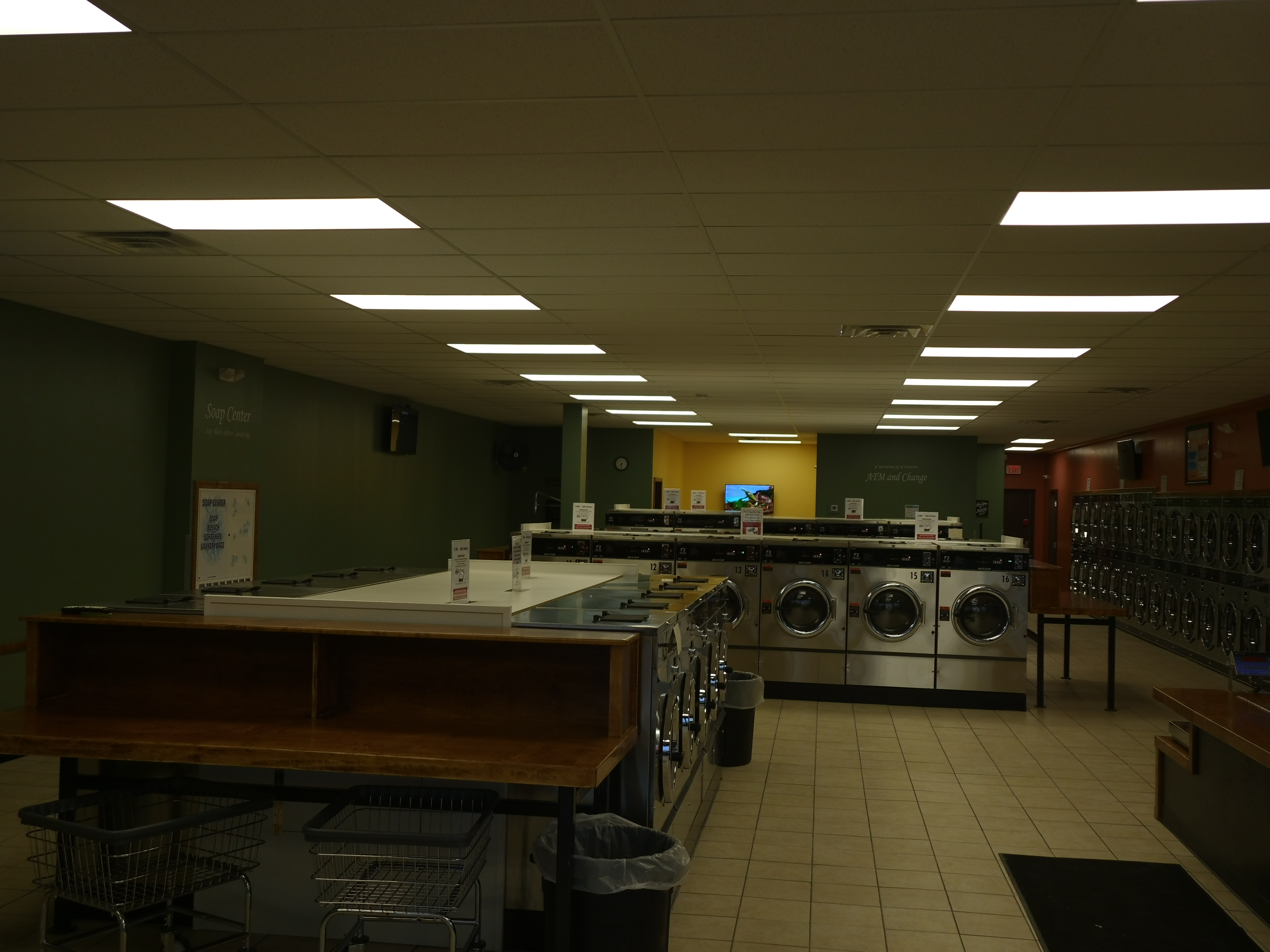 Clean laundry equipment at Top Shelf Laundromat and Wash-n-Fold in Tonawanda, NY