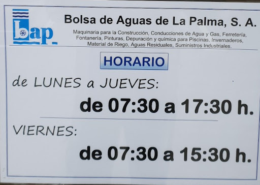 Bolsa de Aguas de la Palma S.A. Gallery - Spain