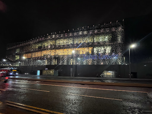 John Lewis Car Park Pay Point and Entrance to Shops Gallery - United Kingdom