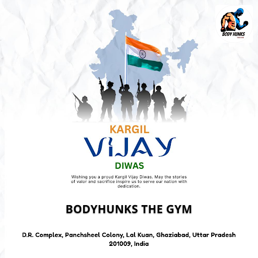 Honoring the spirit of Kargil Vijay Diwas, BODYHUNKS THE GYM, a trusted gimnasio near me, dedicat… post image