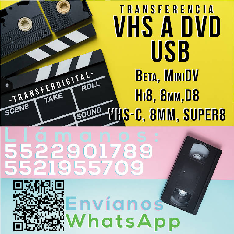 Transferencias y digitalización de películas y cassettes VHS, Beta, Hi8,  Super 8mm en México, CDMX - Digitalizaciones VHS, Beta, super 8mm y 16mm en  México