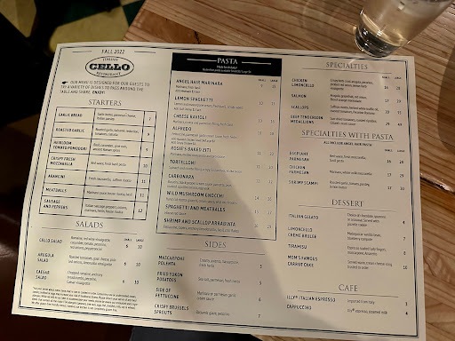 Cello Italian Restaurant Gallery - United States