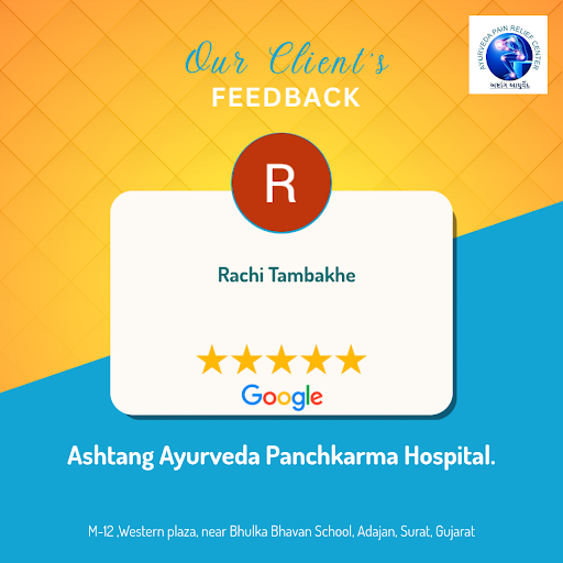 Rachi's experience at Ashtang Ayurveda Panchkarma Hospital in Surat was nothing short of exceptio… post image