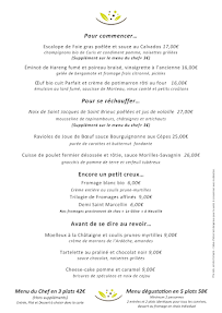 Menu La Table d'Albigny Page 2