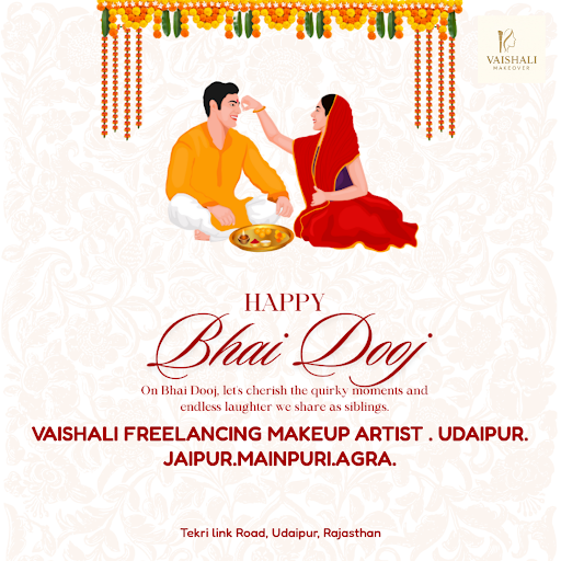 Wishing a Happy Bhai Dooj to all brothers and sisters in Udaipur! As a trusted Freelance Makeup A… post image