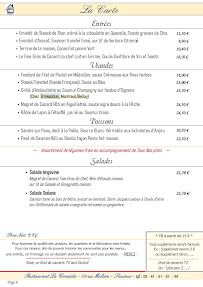 Menu Restaurant La Comédie - L' Authentique Page 4