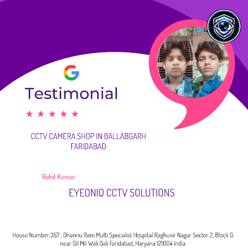 Rohit Kumar, a satisfied customer, raves about his exceptional experience at EYEONIQ CCTV SOLUTIO… post image