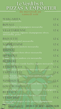 Menu Le Verdi by B Page 1