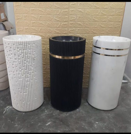 ✨ Premium White Marble Pedestal Washbasin by Stone Fort India post image