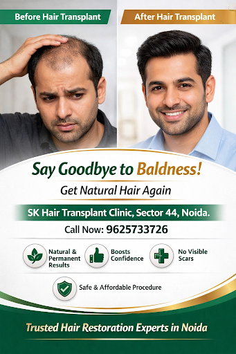 Wondering about hair transplant cost in Noida Delhi NCR? SK Hair 